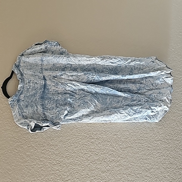 Thread and supply acid wash button down jean chambray dress - Picture 2 of 4